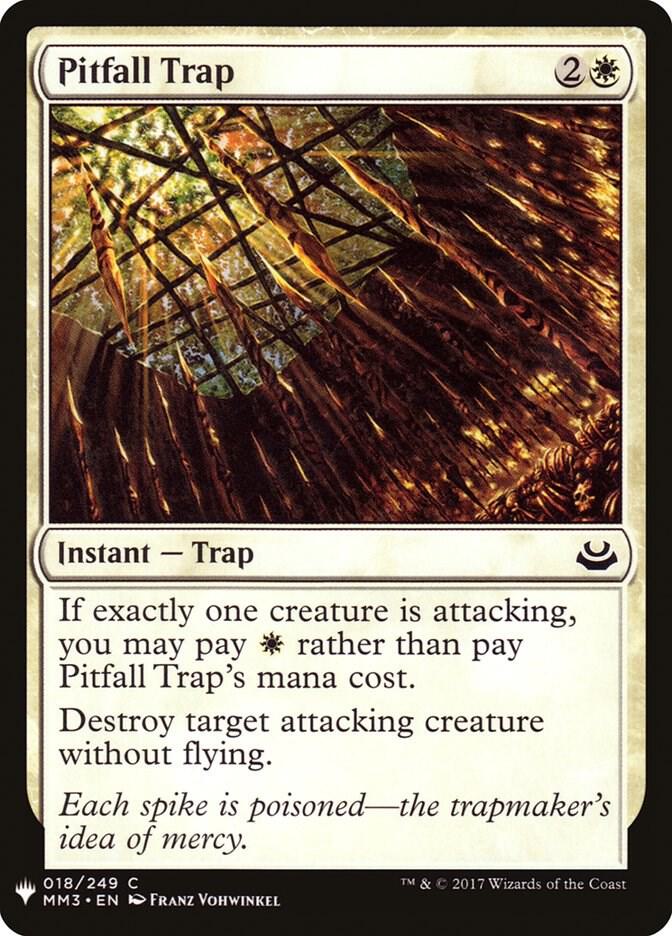 Pitfall Trap 18 card from The List Reprints