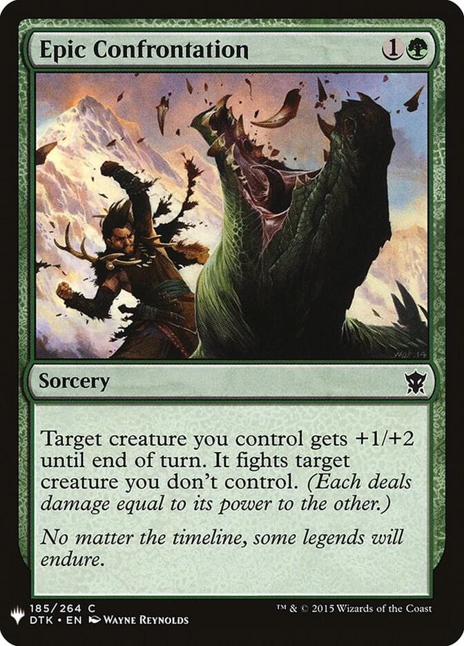 Epic Confrontation 185 card from The List Reprints