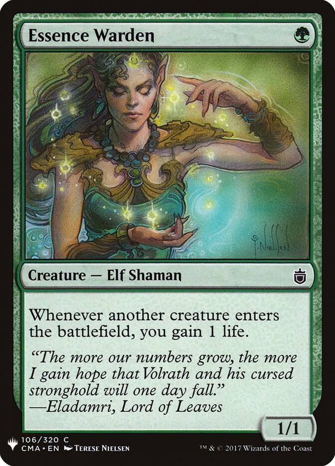 Essence Warden 106 card from The List Reprints