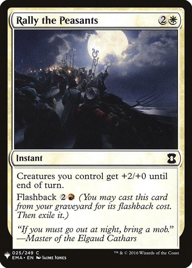 Rally the Peasants 25 card from The List Reprints