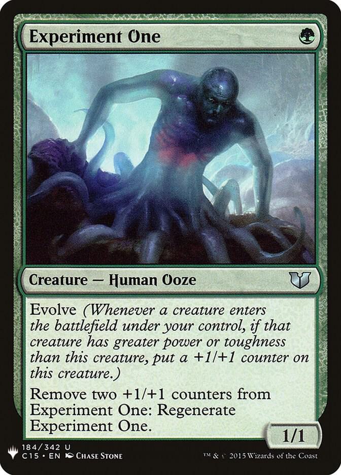 Experiment One 184 card from The List Reprints