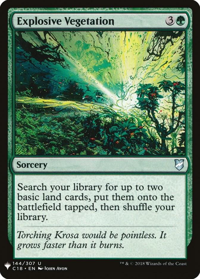 Explosive Vegetation 144 card from The List Reprints