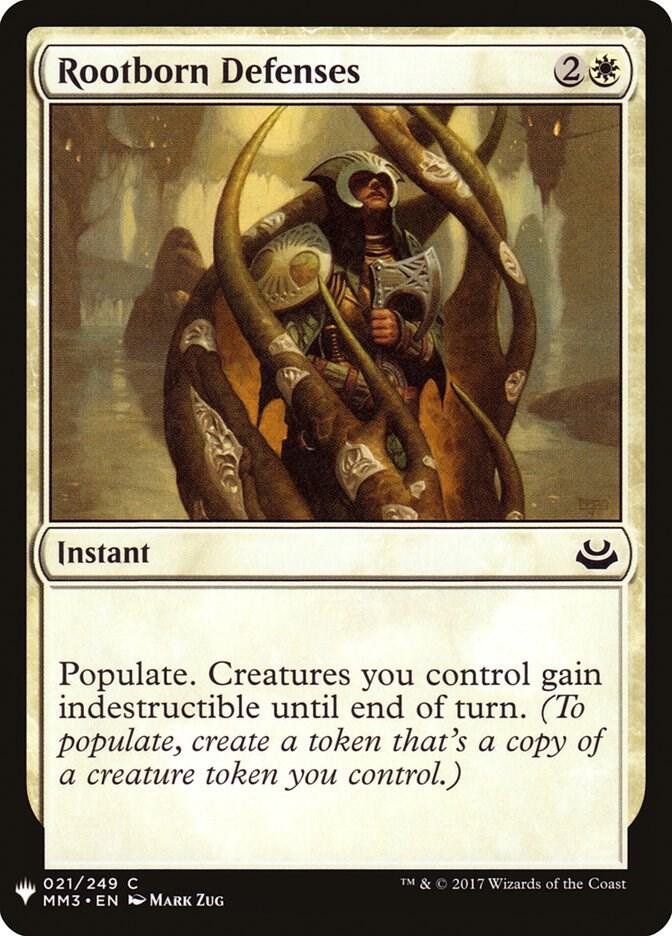 Rootborn Defenses 21 card from The List Reprints