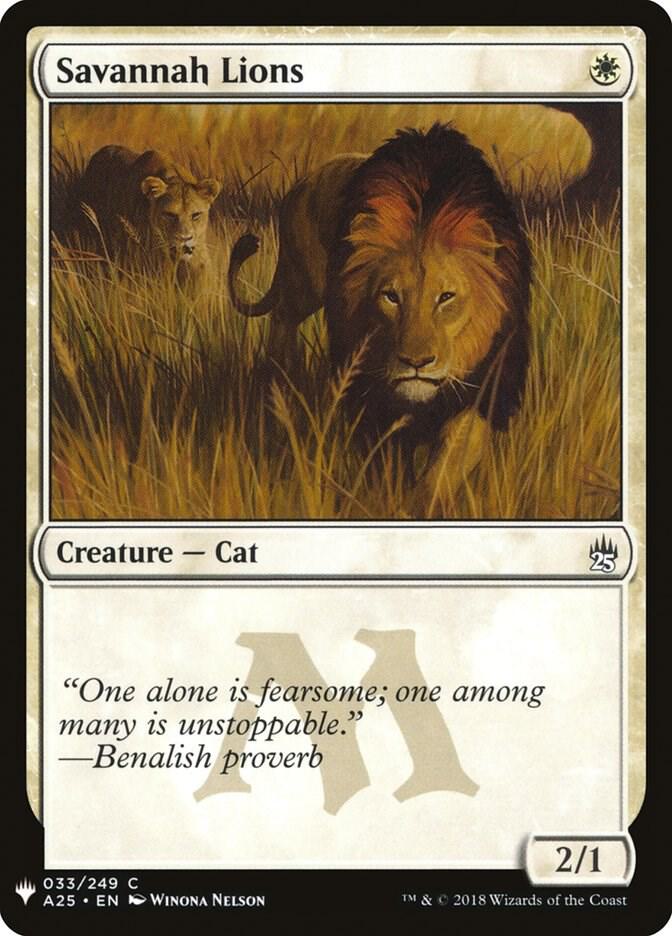Savannah Lions 33 card from The List Reprints