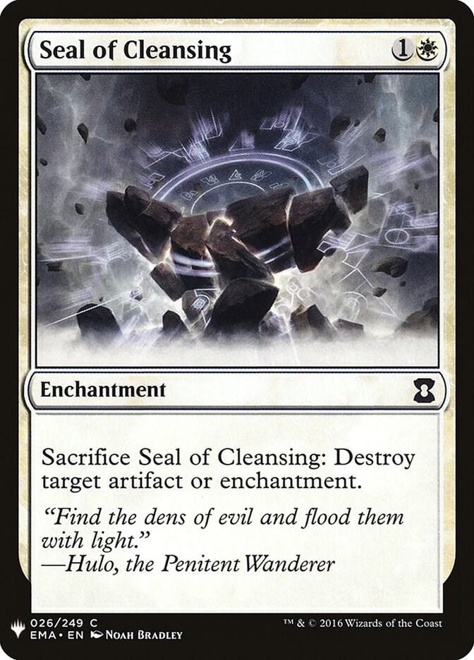 Seal of Cleansing 26 card from The List Reprints