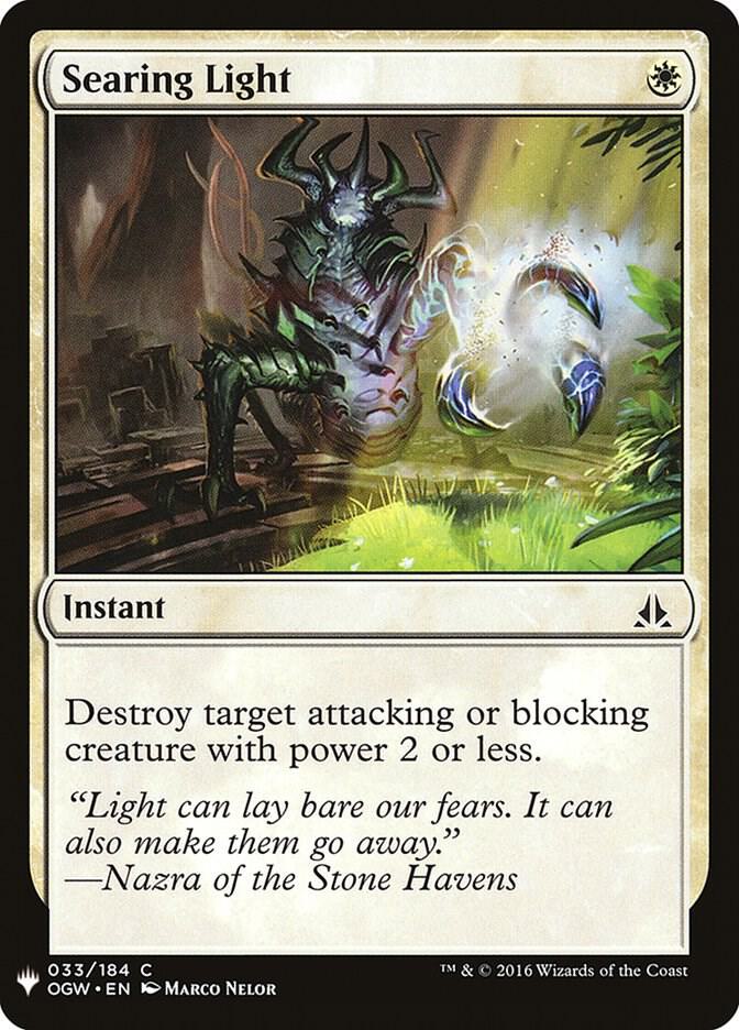 Searing Light 33 card from The List Reprints