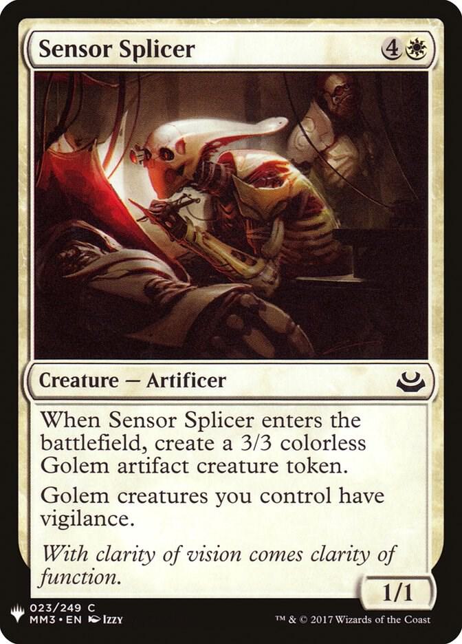 Sensor Splicer 23 card from The List Reprints