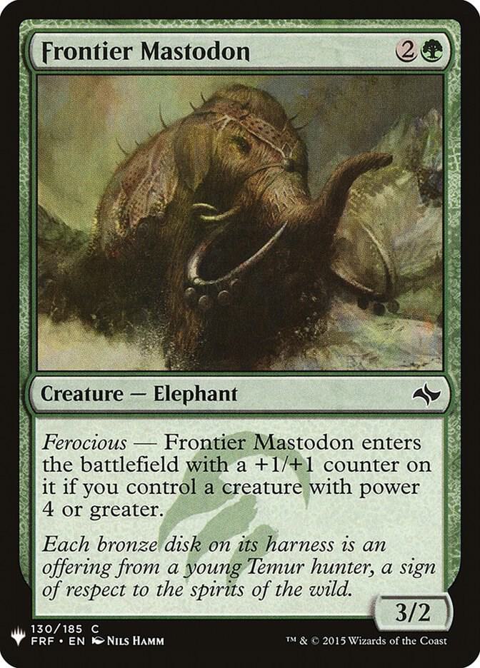 Frontier Mastodon 130 card from The List Reprints