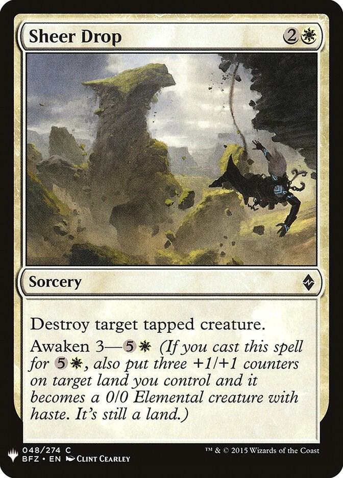 Sheer Drop 48 card from The List Reprints