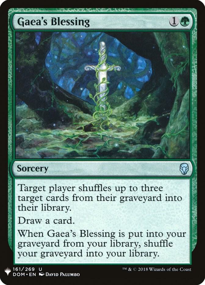 Gaea's Blessing 161 card from The List Reprints