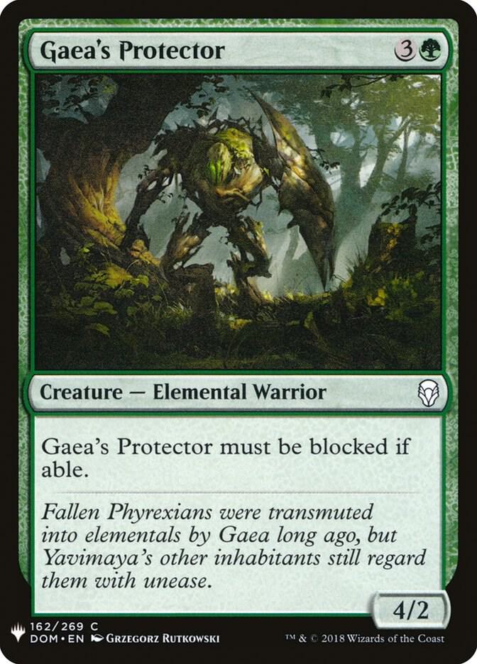Gaea's Protector 162 card from The List Reprints