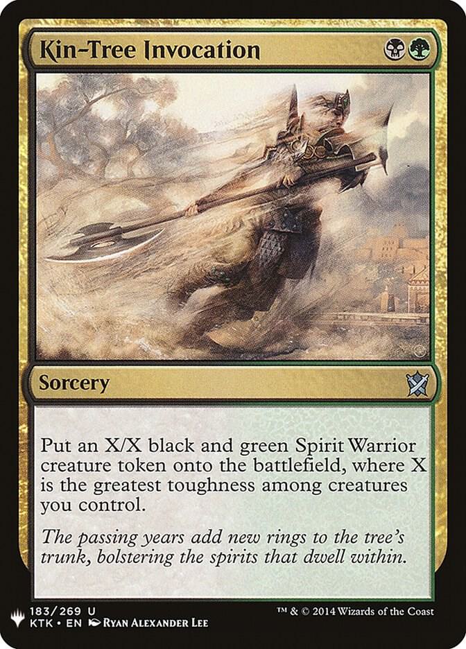 Kin-Tree Invocation 183 card from The List Reprints