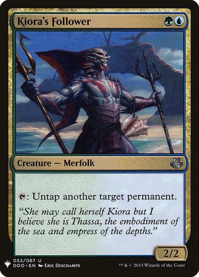 Kiora's Follower 52 card from The List Reprints