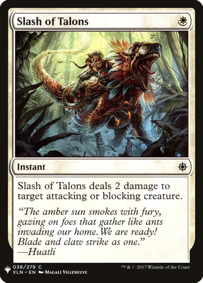 Slash of Talons 38 card from The List Reprints