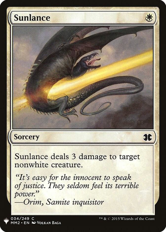 Sunlance 34 card from The List Reprints