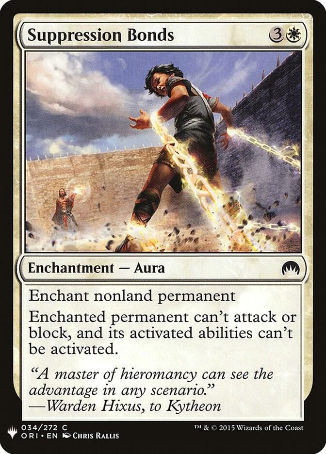 Suppression Bonds 34 card from The List Reprints