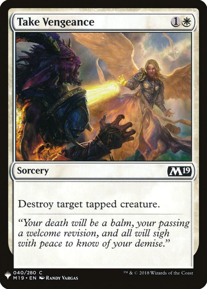 Take Vengeance 40 card from The List Reprints