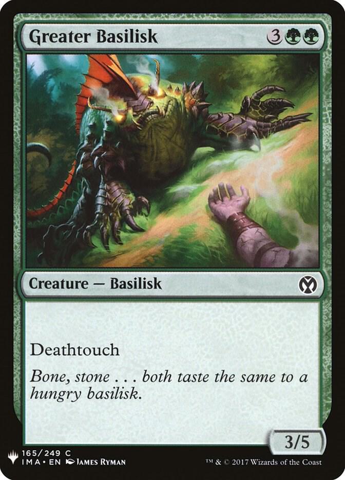 Greater Basilisk 165 card from The List Reprints