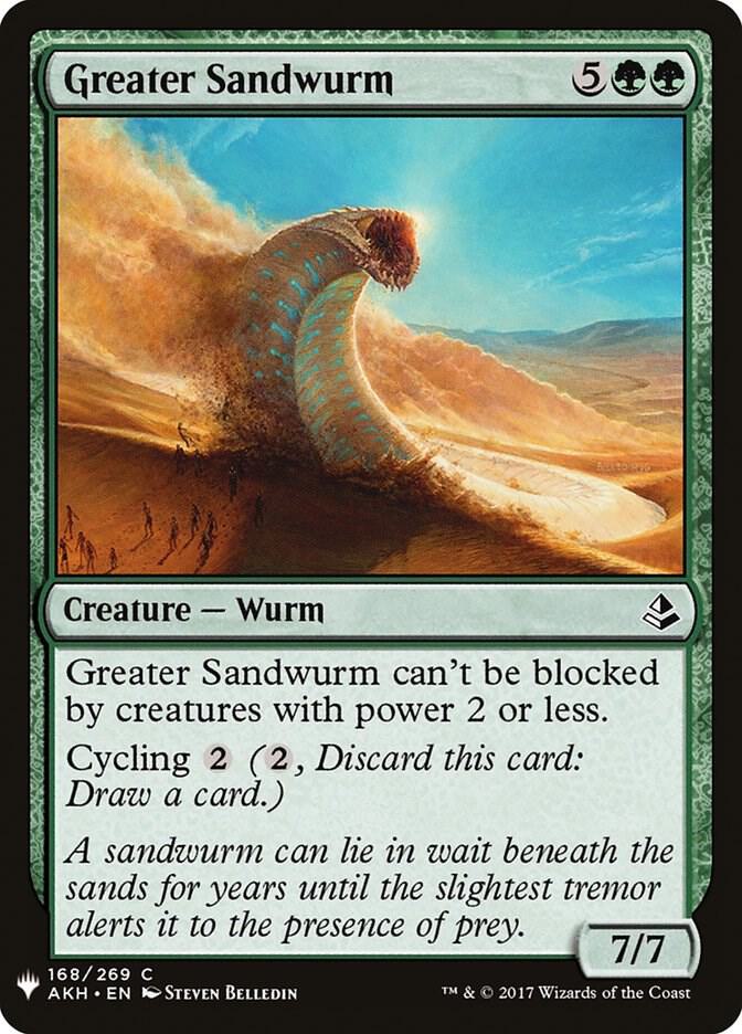 Greater Sandwurm 168 card from The List Reprints