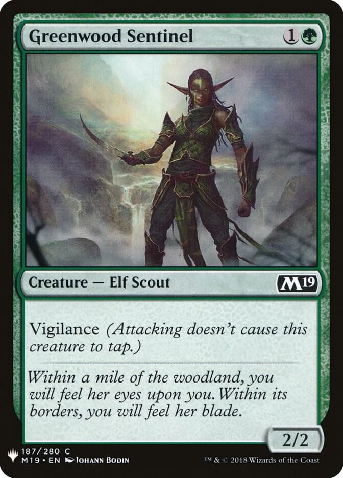 Greenwood Sentinel 187 card from The List Reprints