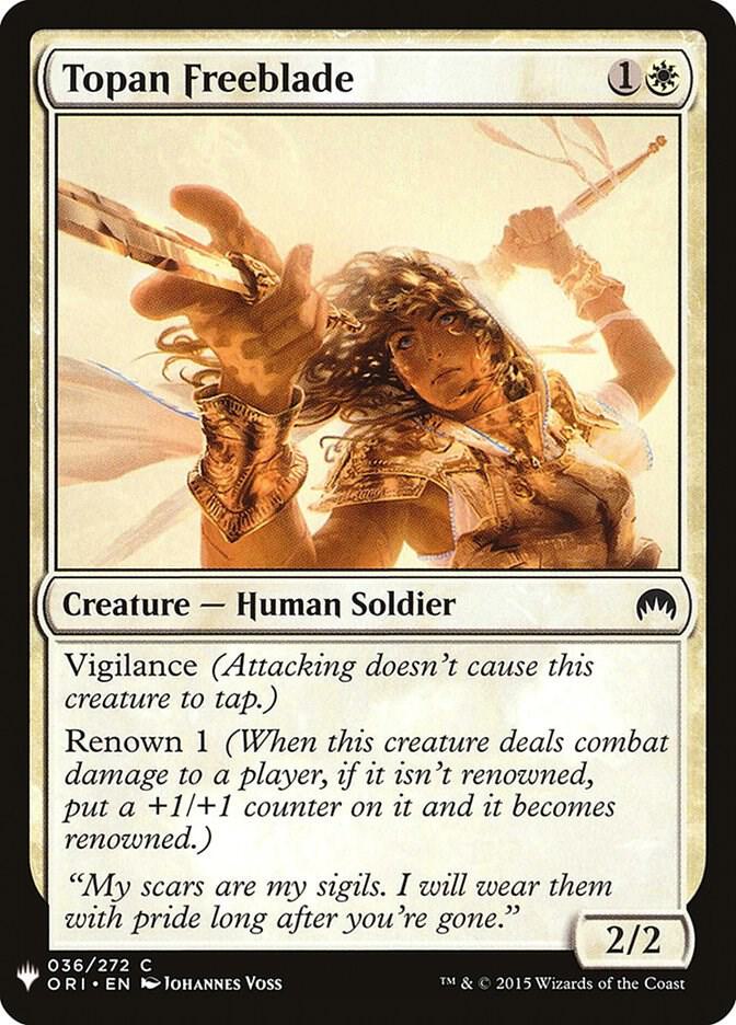 Topan Freeblade 36 card from The List Reprints
