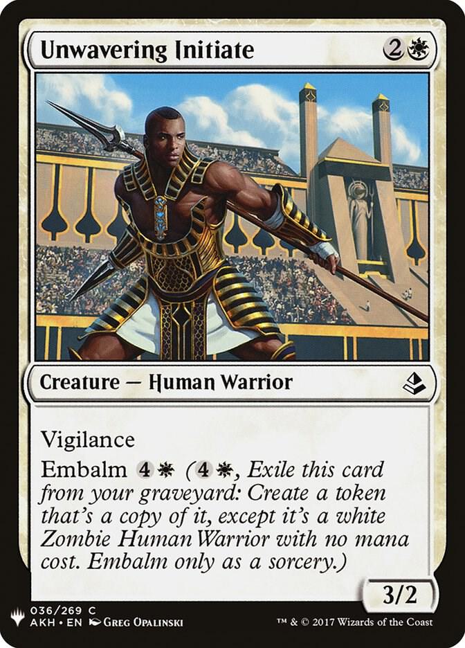Unwavering Initiate 36 card from The List Reprints