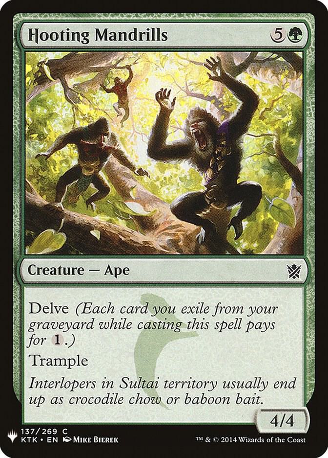 Hooting Mandrills 137 card from The List Reprints