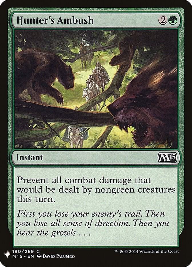 Hunter's Ambush 180 card from The List Reprints