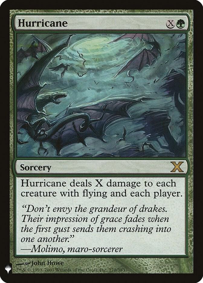 Hurricane 270/383 card from The List Reprints