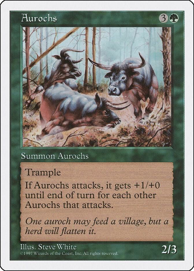 Aurochs card from Fifth Edition