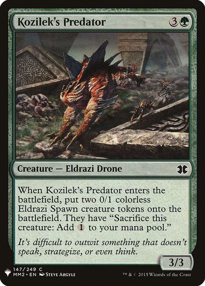 Kozilek's Predator 147 card from The List Reprints