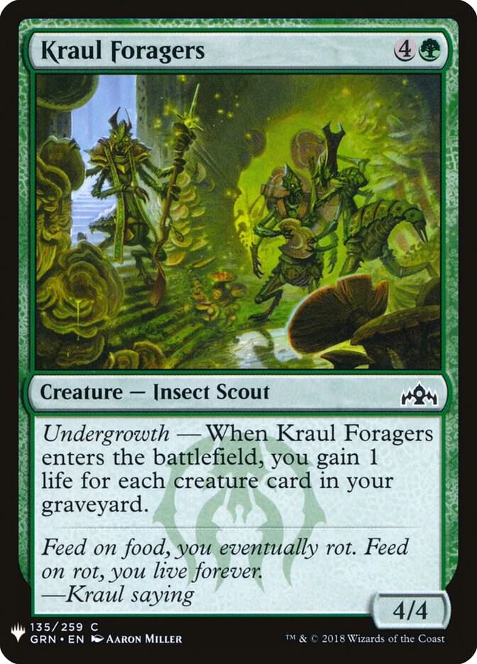 Kraul Foragers 135 card from The List Reprints