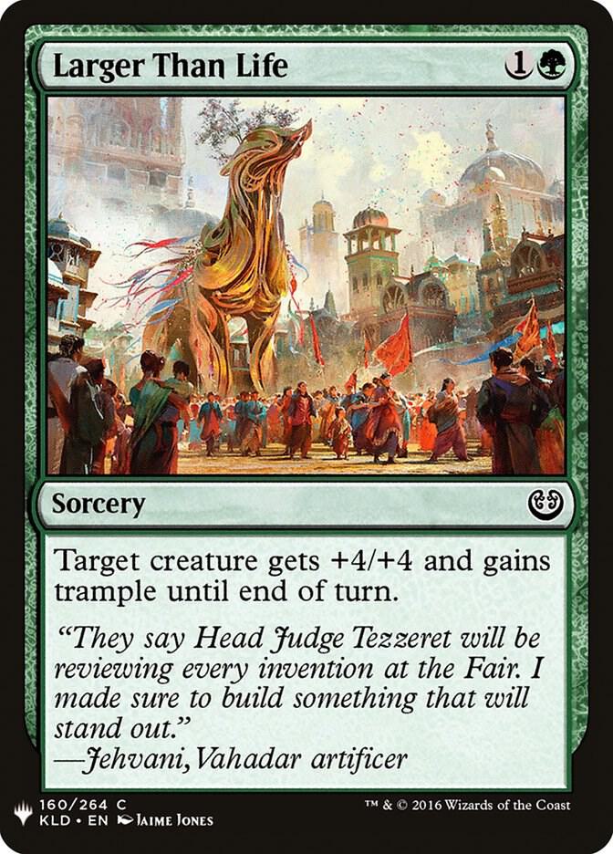 Larger Than Life 160 card from The List Reprints