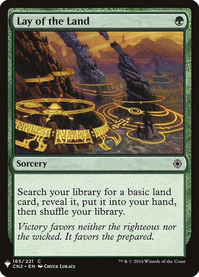 Lay of the Land 185 card from The List Reprints