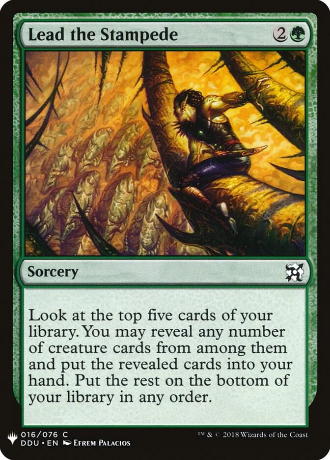 Lead the Stampede 16 card from The List Reprints