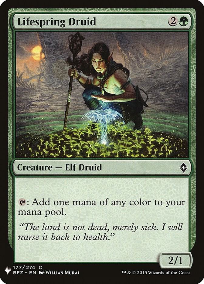 Lifespring Druid 177 card from The List Reprints