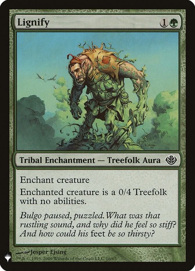 Lignify 16 card from The List Reprints