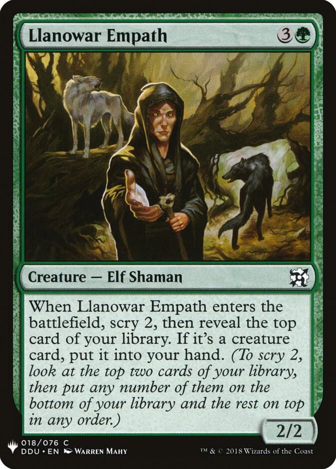 Llanowar Empath 18 card from The List Reprints
