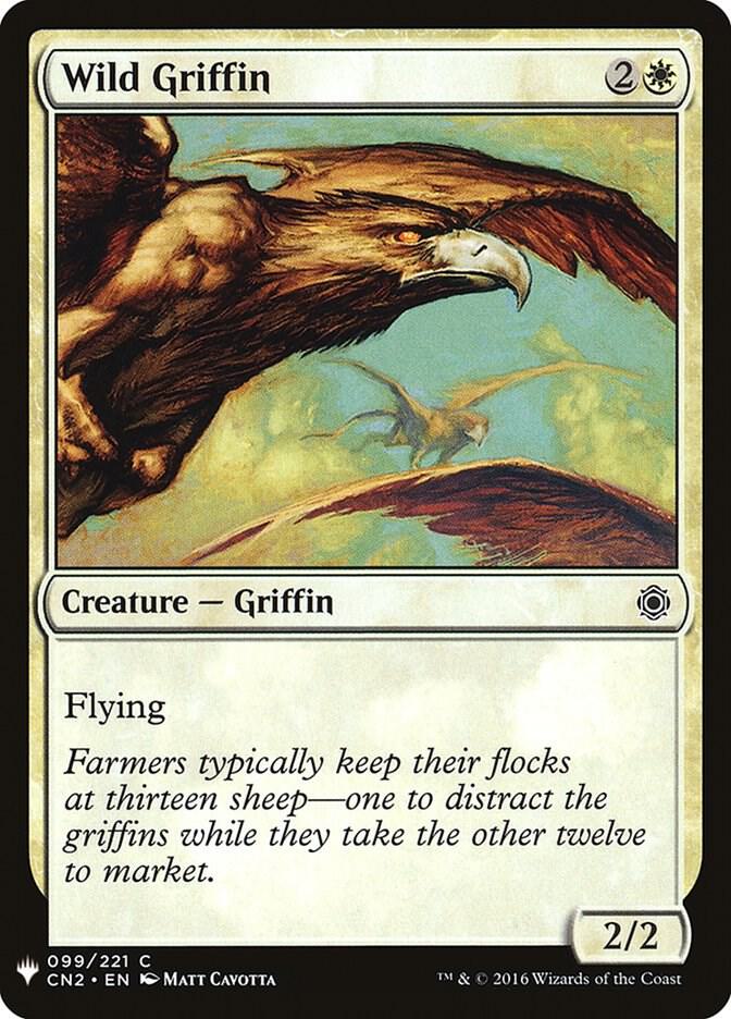 Wild Griffin 99 card from The List Reprints