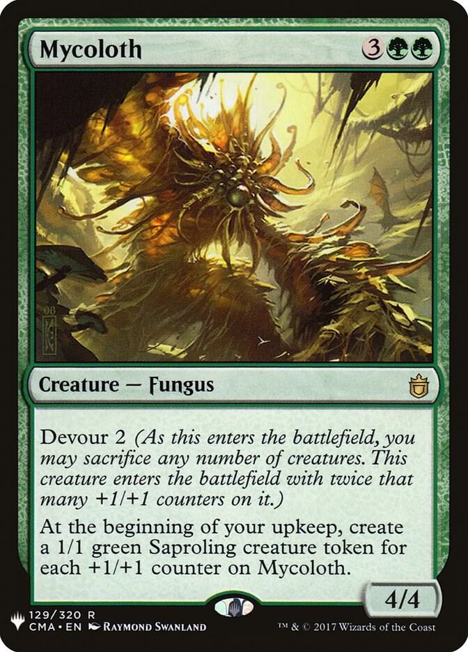 Mycoloth 129 card from The List Reprints