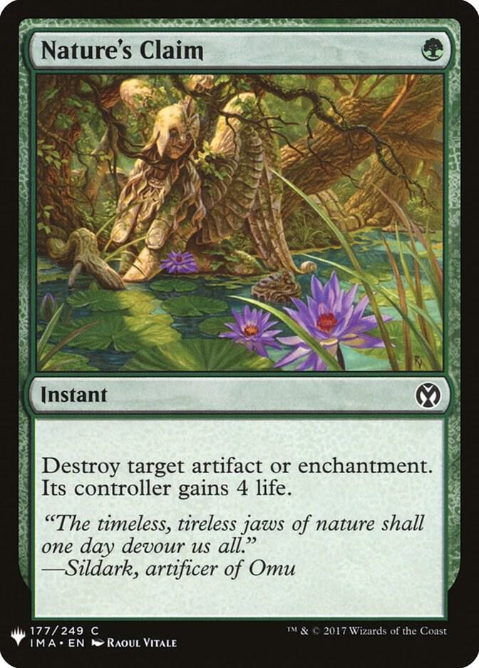 Nature's Claim 177 card from The List Reprints