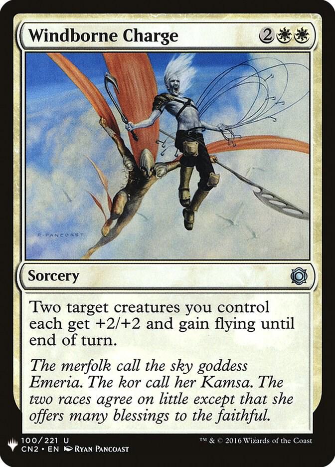 Windborne Charge 100 card from The List Reprints