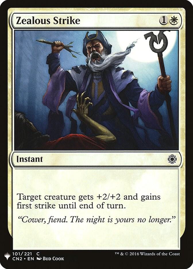 Zealous Strike 101 card from The List Reprints