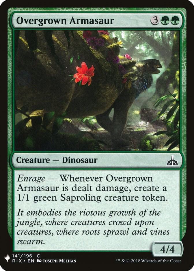 Overgrown Armasaur 141 card from The List Reprints