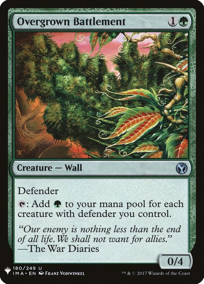 Overgrown Battlement 180 card from The List Reprints