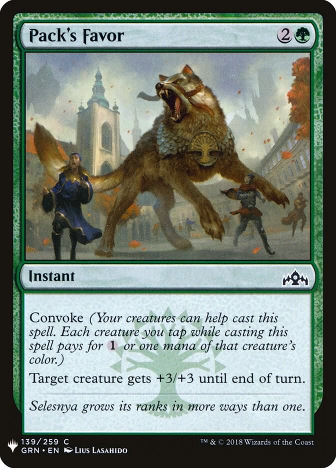 Pack's Favor 139 card from The List Reprints