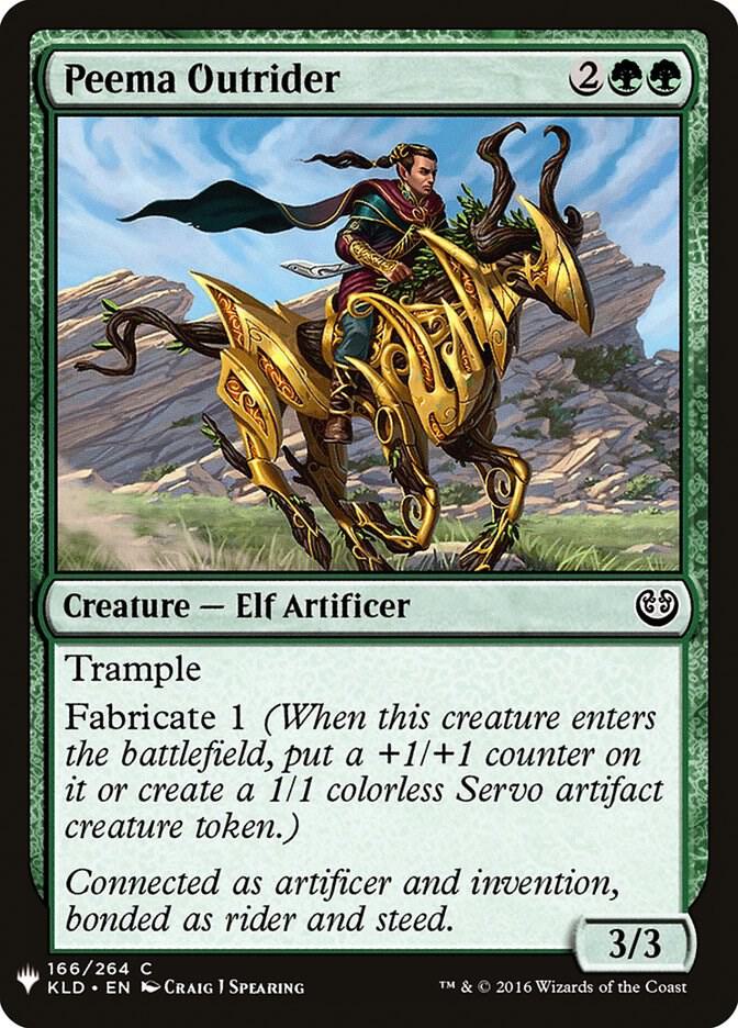 Peema Outrider 166 card from The List Reprints