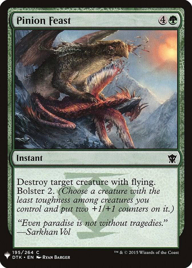 Pinion Feast 195 card from The List Reprints