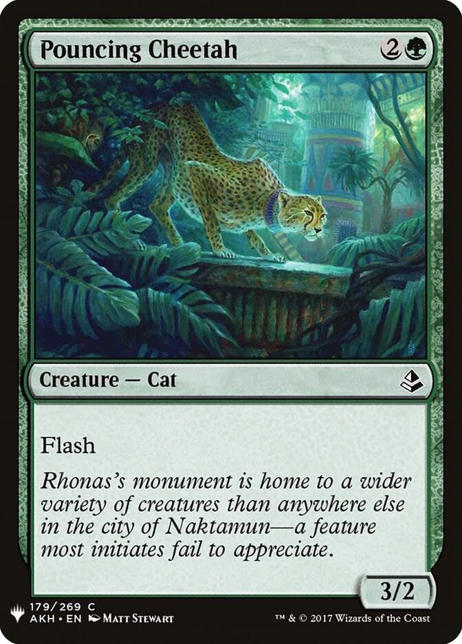 Pouncing Cheetah 179 card from The List Reprints