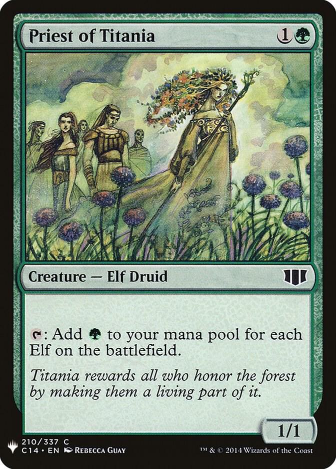 Priest of Titania 210 card from The List Reprints